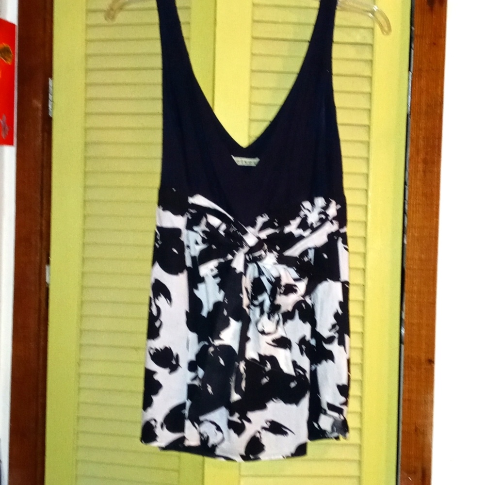 Anthropologie Cotton knit & Poplin sleeveless top